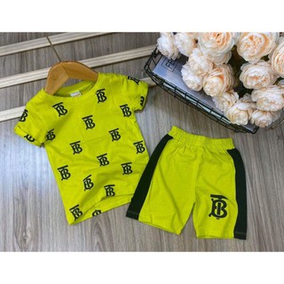 Bộ bé trai thun cotton xược in tràn