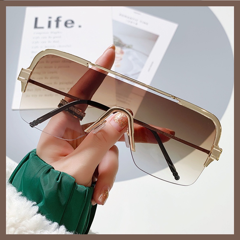 Kính Mát Thời Trang Hàn Quốc Gọng Kim Loại Lớn 2022 Dành Cho Nữ