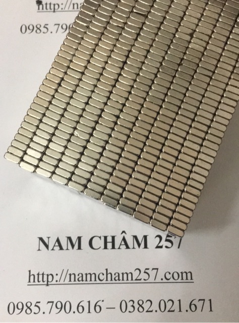 Nam châm khối 25x7x3mm siêu mạnh, loại nam châm trắng đất hiếm 25x7x3mm lực hút siêu mạnh
