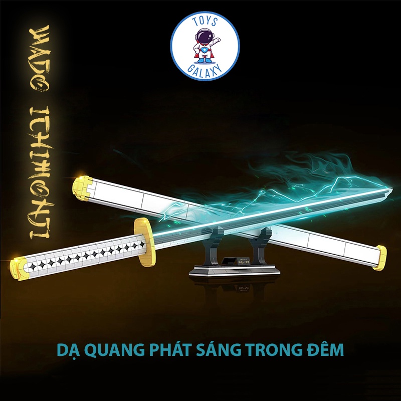 Đồ Chơi Lắp Ráp Kiểu LEGO Mô Hình Đại Bảo Kiếm Phát Sáng Wado Ichimonji Của Zoro Trong One Piece Đảo Hải Tặc 1509