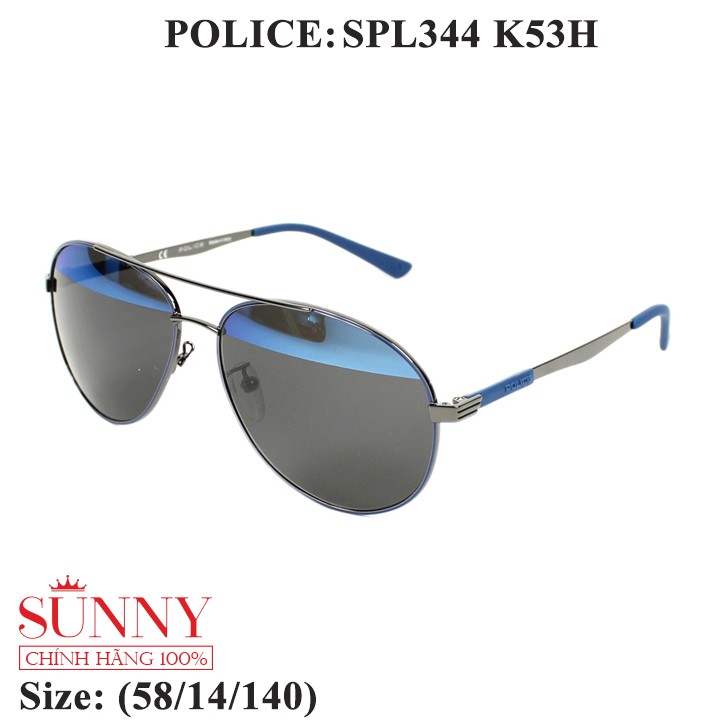 Kính mát chính hãng Police SPL344 màu sắc thời trang, thiết kế dễ đeo bảo vệ mắt
