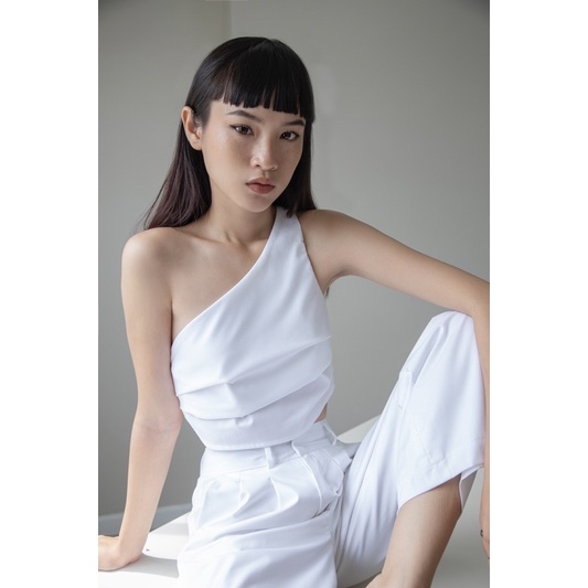 KATE CROPTOP LỆCH VAI COTTON