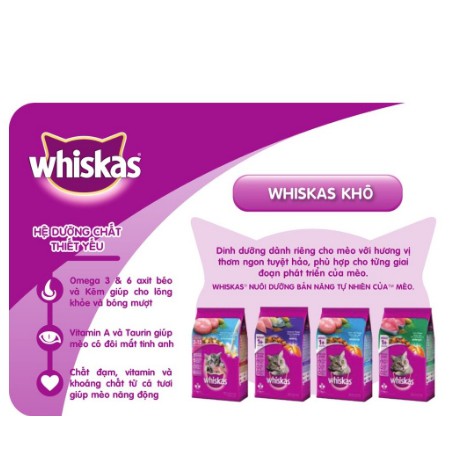 Thức ăn mèo Whiskas vị cá ngừ túi 1.2kg