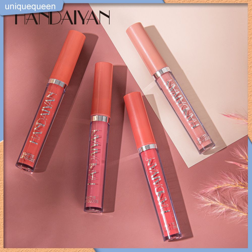 (Hàng Mới Về) Son Môi Handaiyan Dạng Lỏng Lâu Trôi Chống Thấm Nước Dưỡng Ẩm Màu Nhung Tự Nhiên