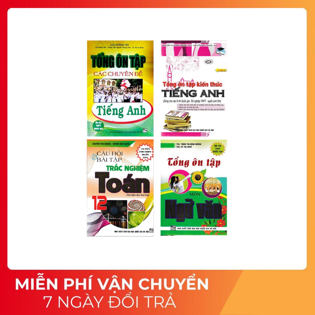 Sách - Combo tổng ôn tập luyện thi tốt nghiệp thpt quốc gia khối D môn toán , văn , tiếng anh