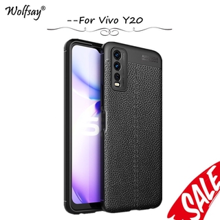 Ốp Lưng Điện Thoại Dẻo Đính Lớp Da Pu Dòng Vivo Y20
