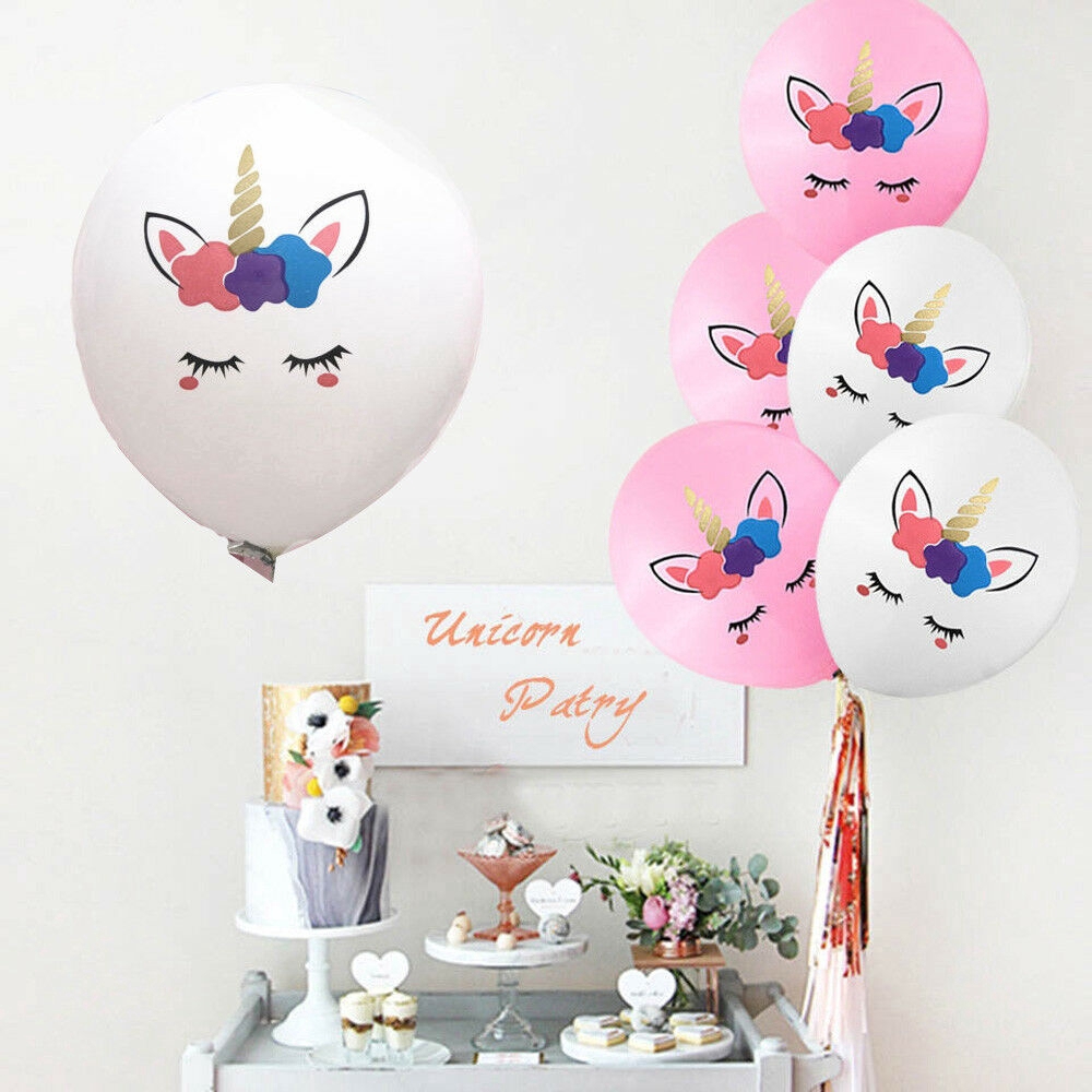 5 Bong bóng trang trí hình ngựa một sừng dễ thương