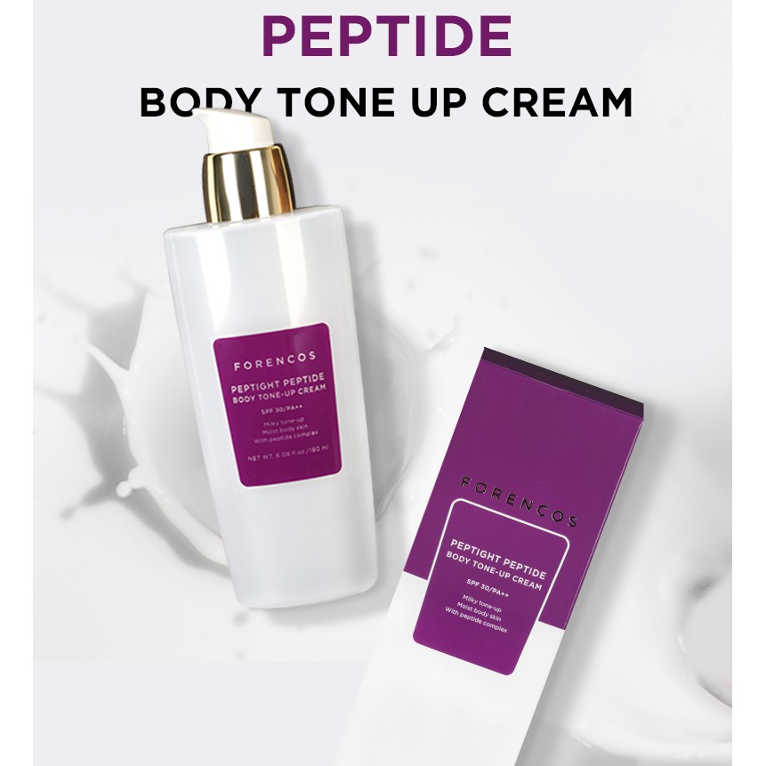 [MUA 1 TẶNG 1] Kem Body Dưỡng Trắng Toàn Thân FORENCOS Tế Bào Gốc Peptight Peptide Body Tone-Up Cream 180ml SPF 30/PA+++