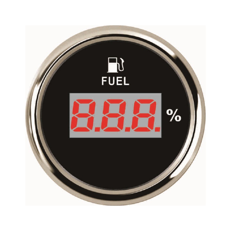 Đồng Hồ Đo Mức Nhiên Liệu Kỹ Thuật Số 52MM 12 / 24V Cho Xe Hơi / Tàu Thuyền