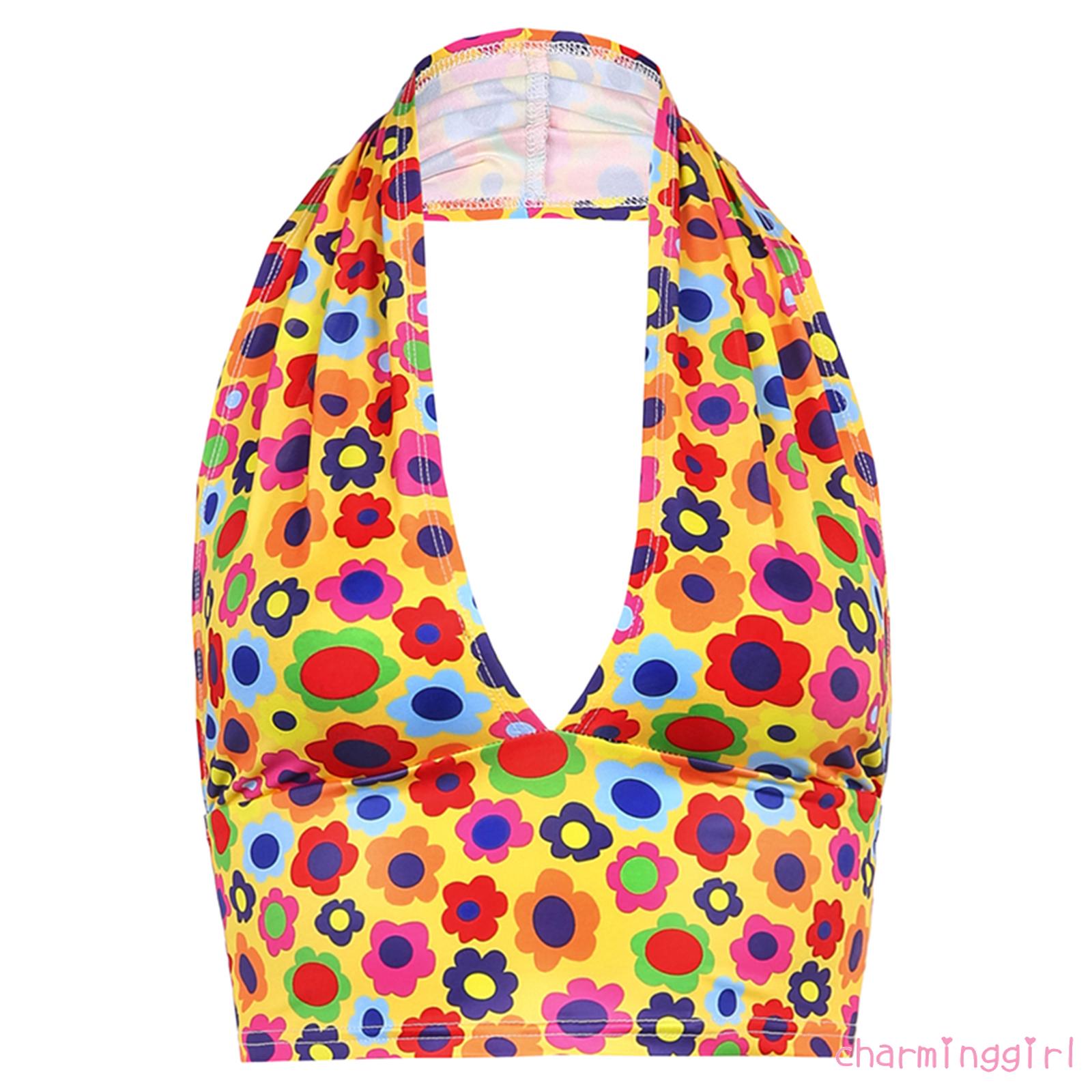 Áo Lửng Nữ Không Tay Họa Tiết Hoa Quyến Rũ | BigBuy360 - bigbuy360.vn