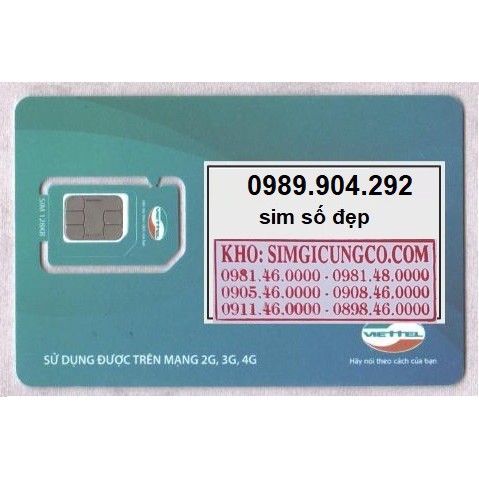 sim số đep 0989.904.292 giảm giá còn 270k