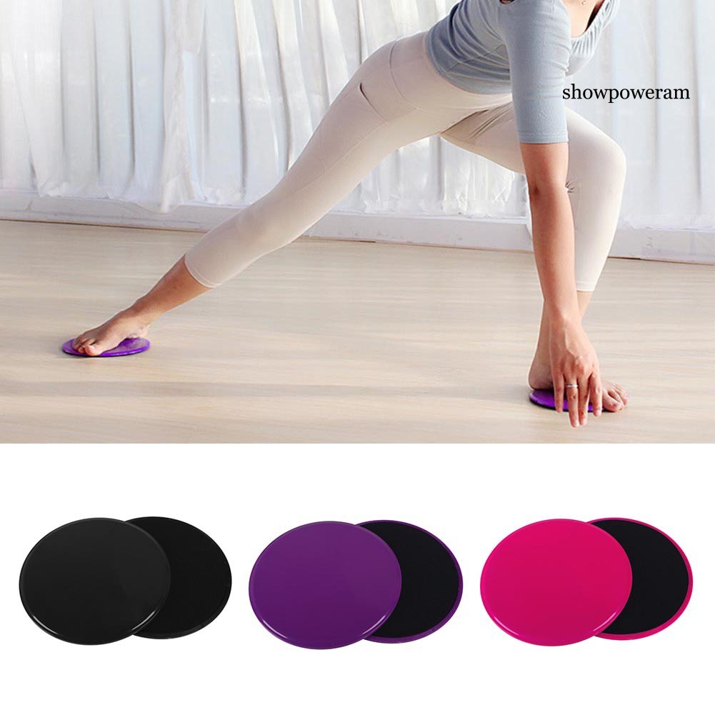 SPA 2Pcs Gym Home Body Core Exercise Workout Yoga Fitness Slider Gliding Disc Pad