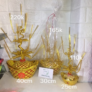 Thân kẽm đế thỏi vàng quấn sẵn đủ size