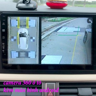 Camera 360 độ kèm màn hình android 9 inch cho ô tô