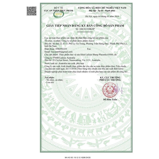 Lalisse Sheep Placenta 65000 - Viên uống nhau thai cừu đẹp da