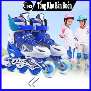 Giày Trượt Patin Phát Sáng Sport Trẻ Em - Batin Người Lớn QF Thế Hệ Mới