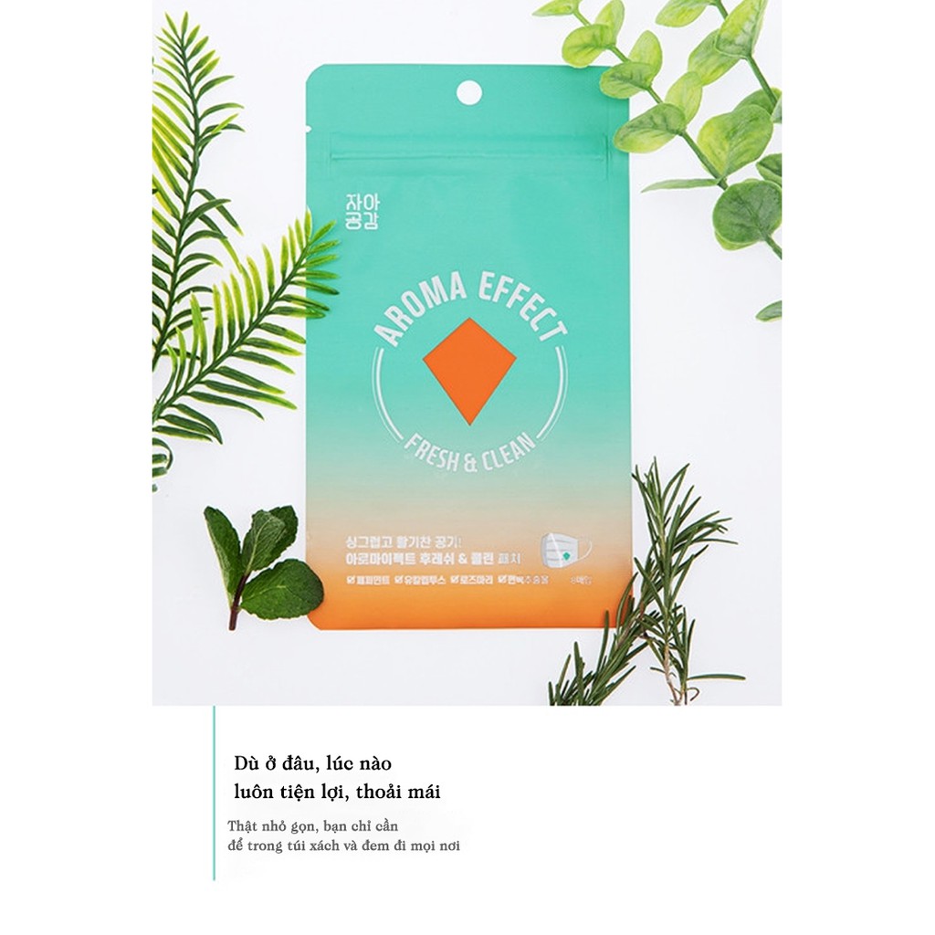 Miếng Dán Khẩu Trang Khử Mùi - Khử Khuẩn Trong 12 giờ AROMA EFFECT MASK PATCH_Mỹ phẩm Hàn Quốc chính hãng