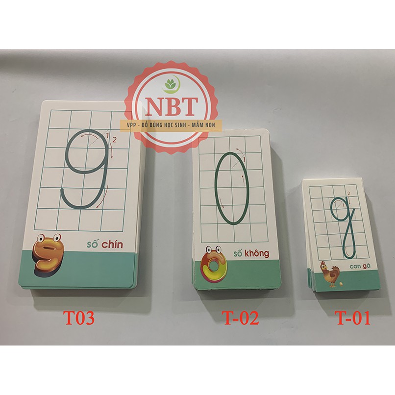 Bộ thẻ học thông minh cao cấp cho trẻ mầm non giúp bé nhận biết chữ cái và số