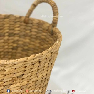 Giỏ lục bình hình trụ có quai