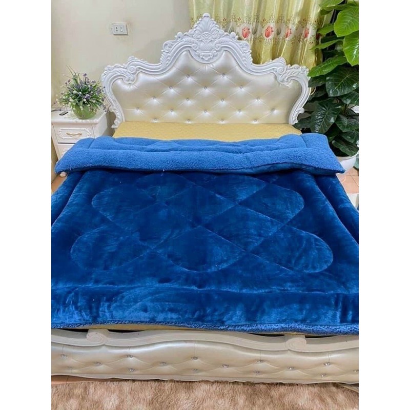 Chăn Lông Cừu ULTIMATE Xuất Hàn Kích Thước 2x2,3m Chất Liệu 100% Polyester Mềm Mại Cao Cấp 2 Lớp Siêu Ấm