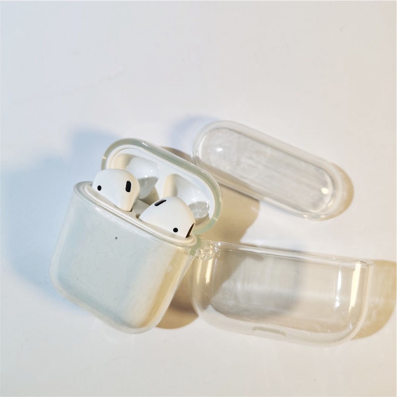 Vỏ Bảo Vệ Hộp Sạc Tai Nghe Bluetooth Apple Airpods 1 2 Pro 3 2021 TS001 Bằng TPU Mềm Trong Suốt