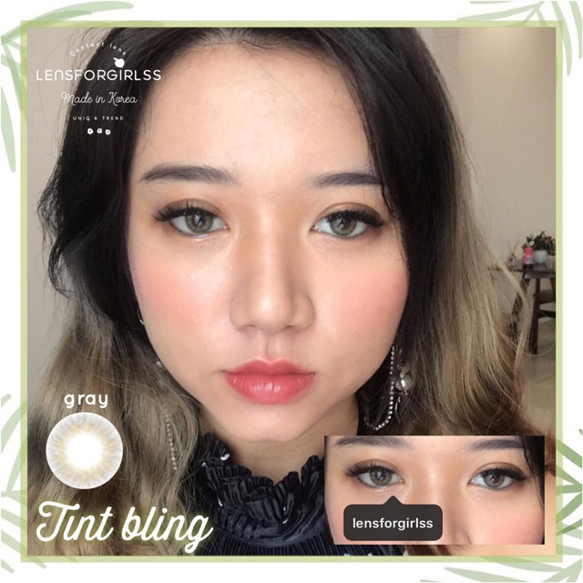 &lt;Sẵn cận lệch 0,5-4,5 độ&gt; Kính áp tròng TINT BLING GRAY - Silicone Hydrogel của Lenstown (Hsd 3 tháng)
