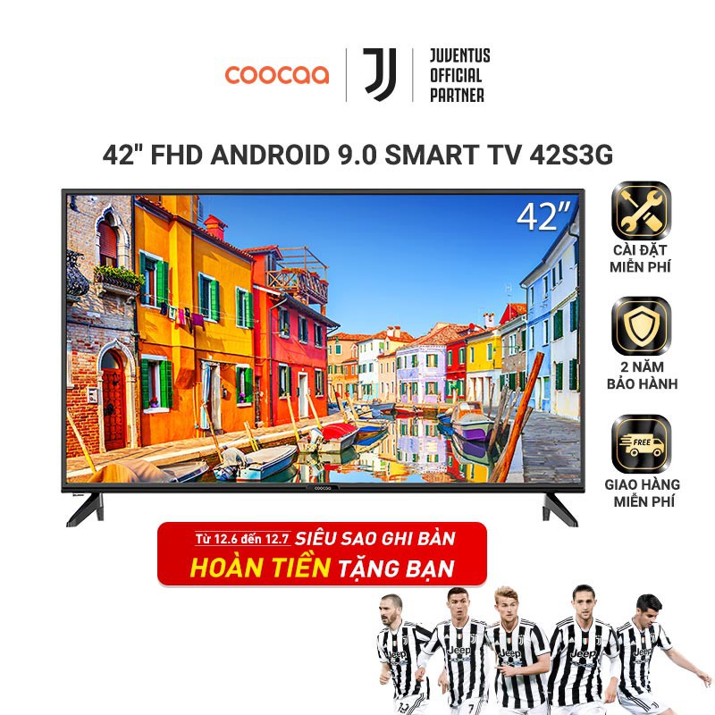 Smart Tivi Full HD Coocaa 42 inch - Android 9.0 - Model 42S3G- Bảo hành 24 tháng