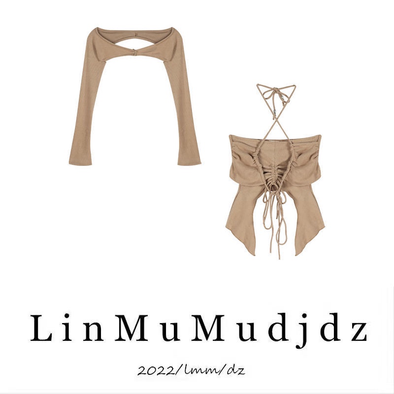 Áo Thun Trễ Vai Tay Dài Dáng Ngắn Thời Trang Quyến Rũ Cho Nữ