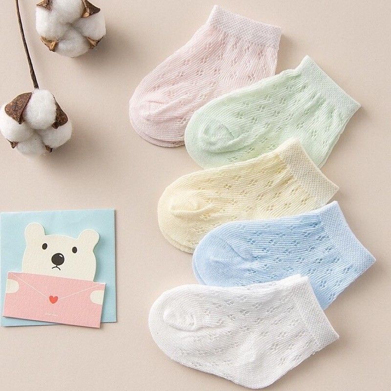 5 Đôi Tất Lưới Mùa Hè Cho Bé 0-24 Tháng