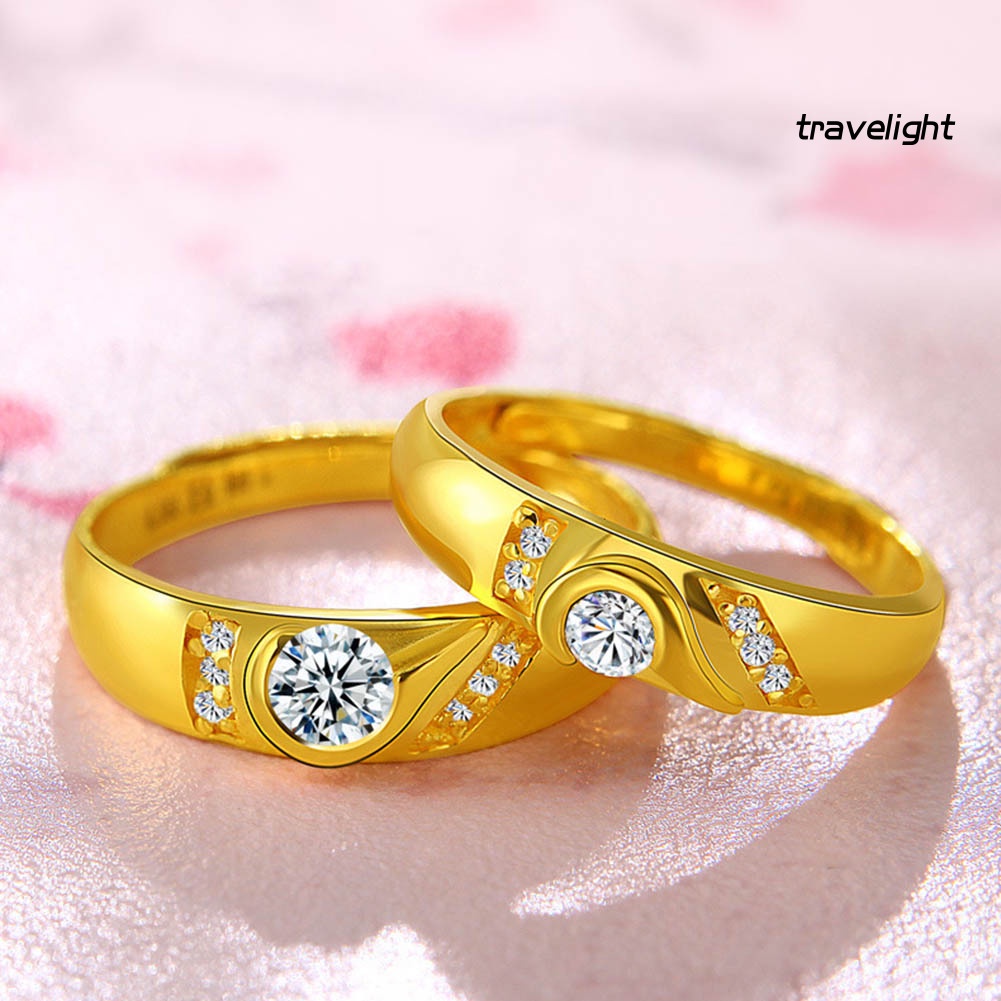 Nhẫn Cưới Hình Trái Tim Đính Đá Thời Trang Cho Cặp Đôi