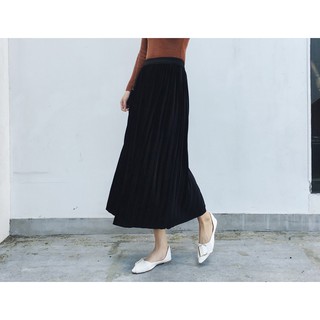 Chân váy midi cạp cao chất nhung đủ màu