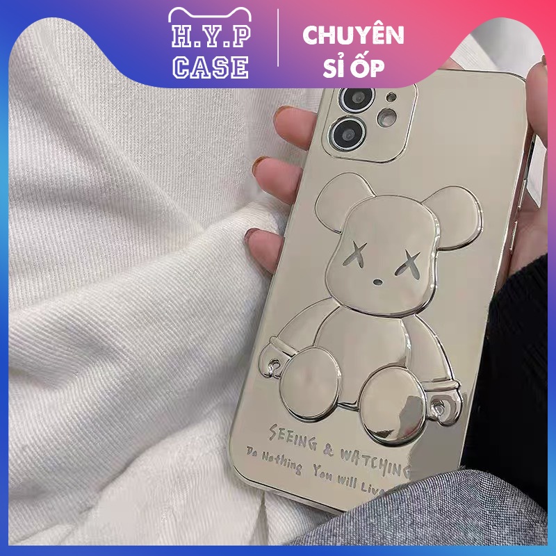Ốp Lưng Iphone KAWS Màu Full Bạc Hàng Loại 1 Hình Nổi 3D Sáng Đẹp Lung Linh (02) | BigBuy360 - bigbuy360.vn