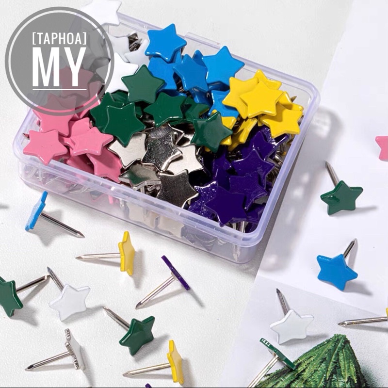 Pin bảng ghim bảng ghim giấy trang trí, gắn ghi chú hình Trái Tim Ngôi Sao