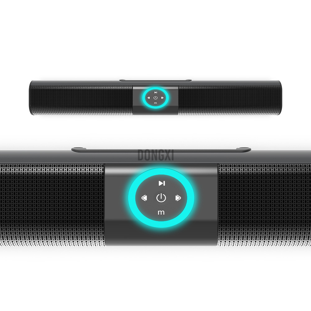 20W bluetooth Speaker Wireless Home Loskii TV Soundbar RGB HiFi Sound FM Radio TF Card AUX Portable Computer Speaker