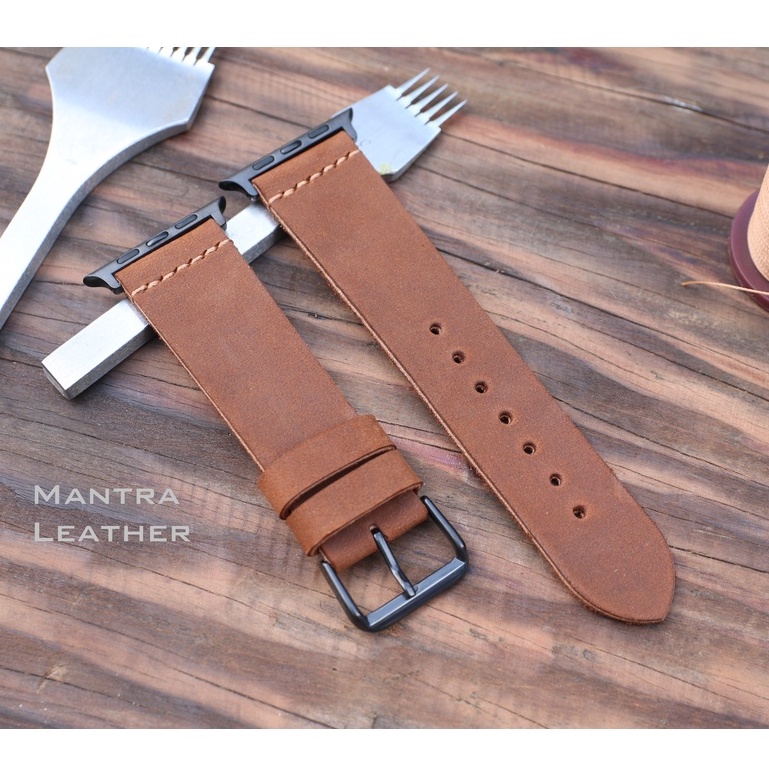 Dây Đồng Hồ Da Bò Sáp Handmade Thay Thế Cho đồng hồ apple watch Full size