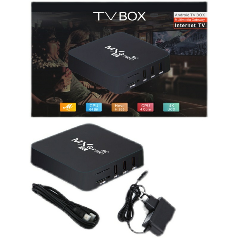 Android Tivi Box MXQ PRO TV Box  Android 10.1 4K  4G+64G Thiết bị chuyển đổi TV thường thành Smart Tivi Box