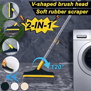 Chổi chà sàn cán dài đa năng 2trong1 Chổi gạt nước chà sàn nhà tắm Chổi Chà Sàn Nhà Tắm Thông Minh Thiết Kế Đầu Gạt Nước Và Đầu Chổi Xoay 120 Độ Quét Nhà Siêu Sạch Mọi Góc Bẩn