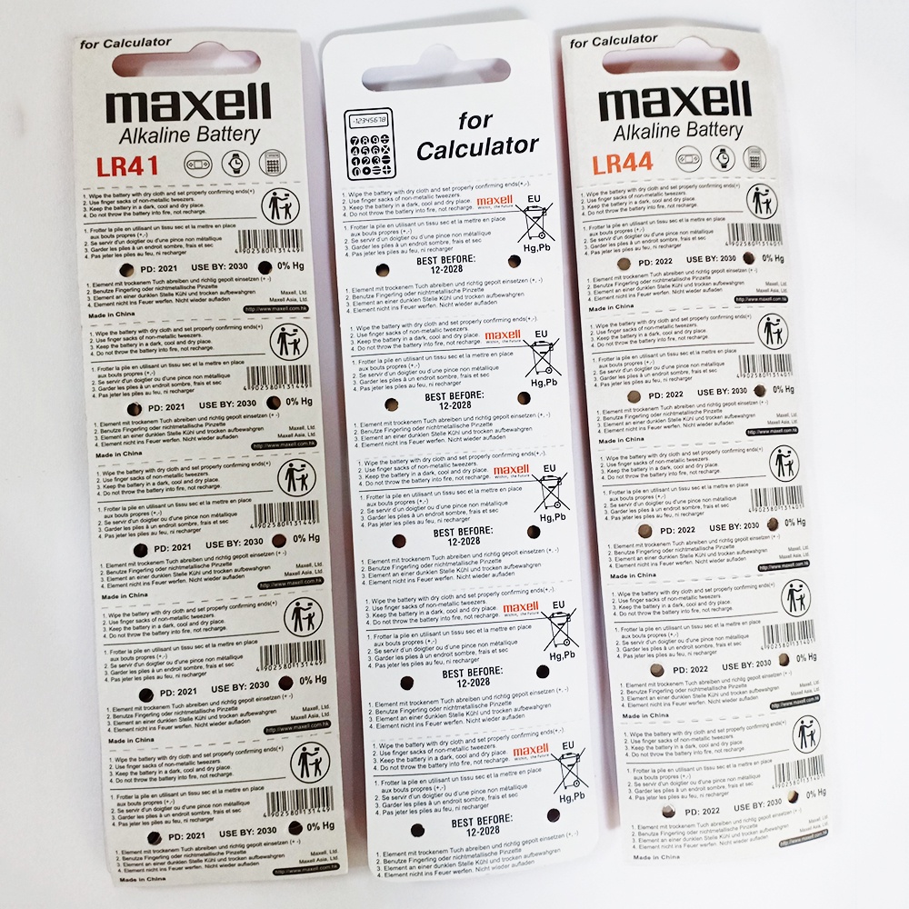 Pin đồng hồ LR44 AG13, LR1130 AG10, LR41 AG3 Maxell chính hãng - Pin cúc áo cho máy tính, đồ chơi, điều khiển