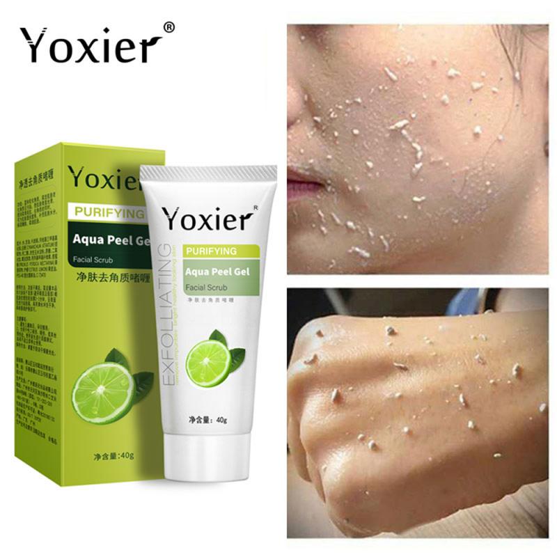 Purifying Aqua Exfoliating Peeling Gel Deep Cleaning Facial Scrub Acne Blackhead Removal Whitening Nourishing Face Cream