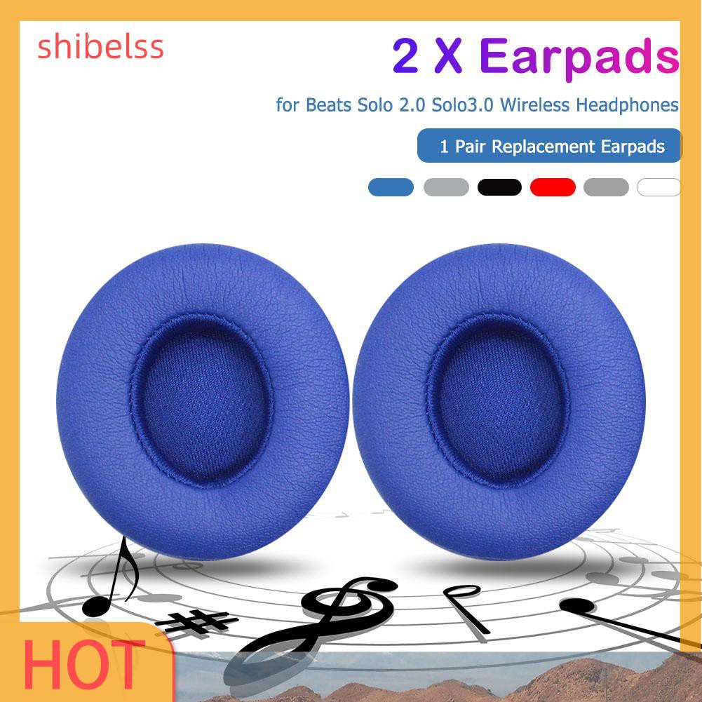 （ʚshibelss）1 Pair Replacement Earpads for Beats Solo 2.0 Solo3.0 Wireless Headphones