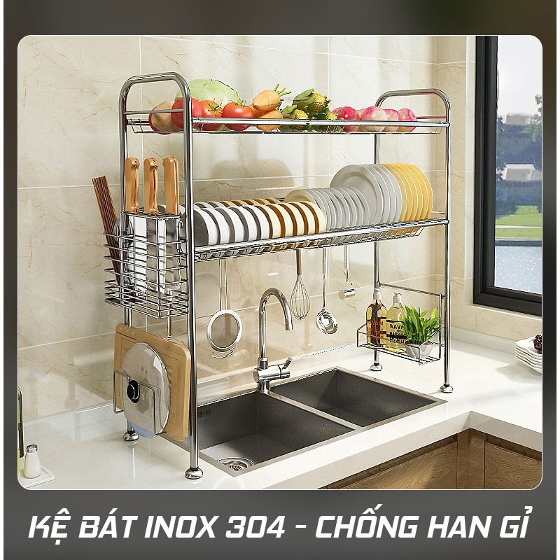 Chạn Úp Chén Đĩa Để Trên Bồn Rửa Bát - Chất Liệu Inox 304 Cao Cấp