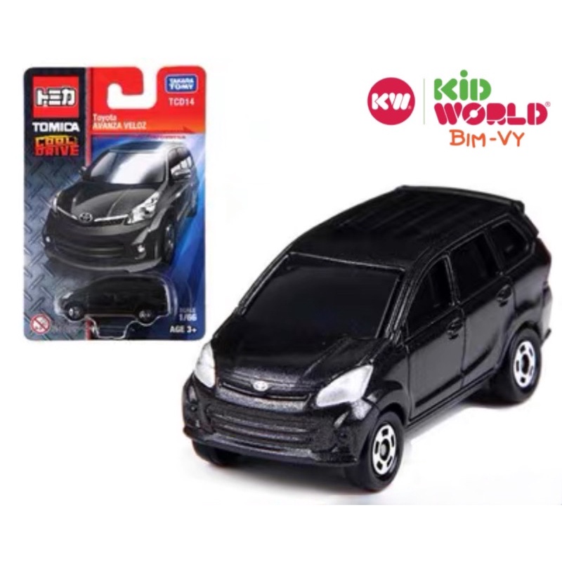 Xe mô hình Tomica Card Cool Drive Toyota Avanza Veloz TCD14. Made in China. Tỷ lệ 1:66.