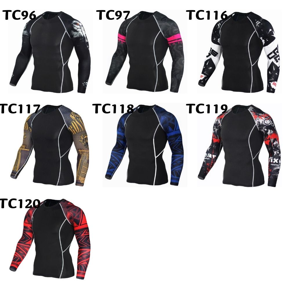 Áo thun thể thao tay dài ôm dáng thoáng khí thời trang dành cho nam