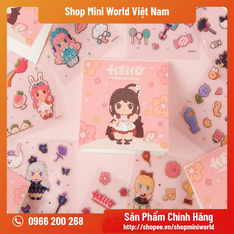 Bộ Sticker Mini World [71 Miếng Nhãn Dán]