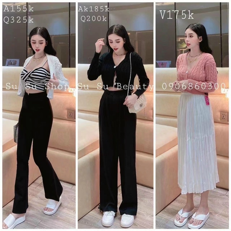 ÁO LEN CDG THỪNG 3 KHUY CHO NỮ