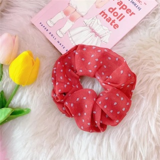 Cột Tóc Scrunchies Chấm Bi Vải Voan