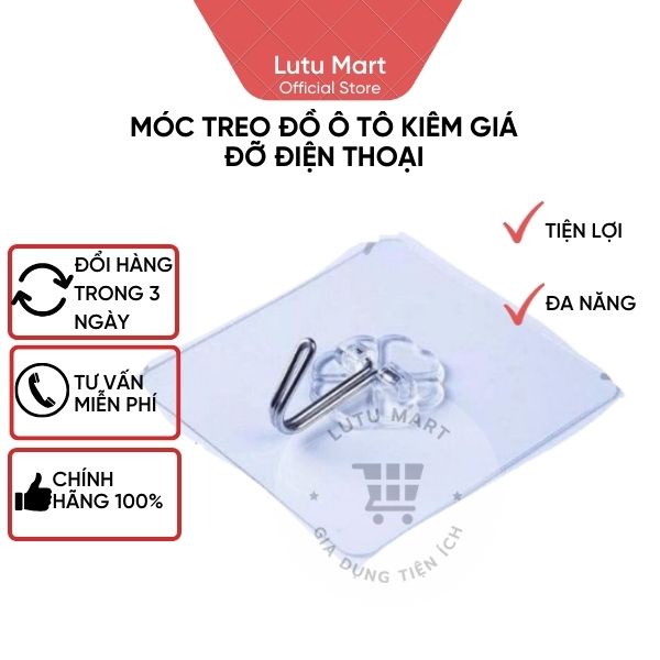 Móc Dán Tường Chịu Lực Trong Suốt Siêu Dính Đa Năng - Lutu Mart