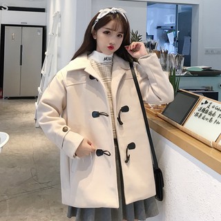 áo dạ ulzzang áo khoác dạ áo dạ nữ đẹp dáng ngắn sữa xám kiểu hàn quốc