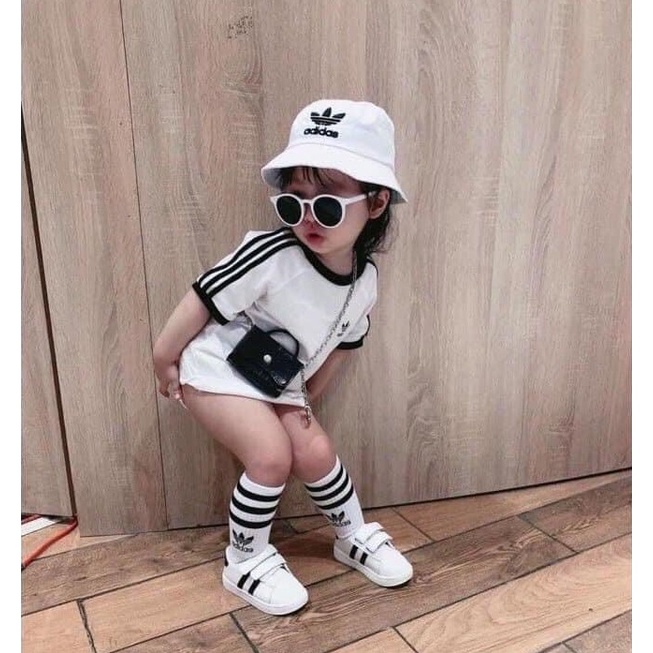 Váy bé gái Cotton A.D thể thao kèm mũ đội XHN961