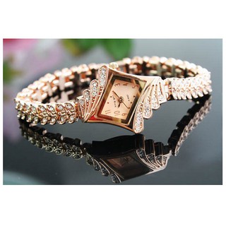 Đồng hồ nữ Kinggirl mặt hình thoi mạ vàng